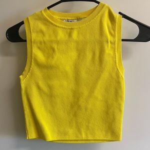 Yellow Zara tank top, size medium